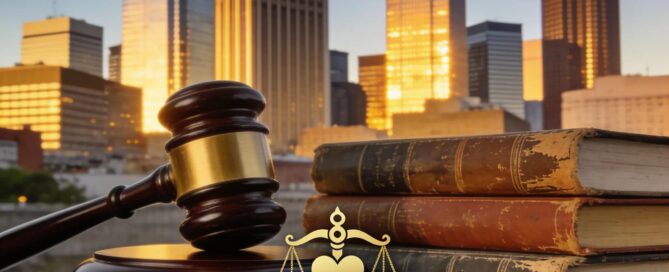 Gavel and law books representing Minneapolis personal injury law services.