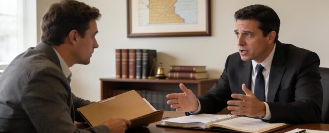 Minnesota accident lawyer consulting with a client in a professional office environment